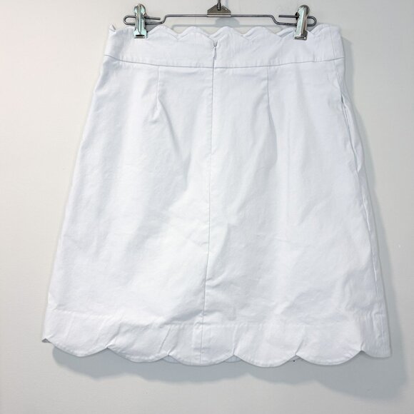 J.McLaughlin White Scallop Hem Skirt – Size 8 - Picture 7 of 8